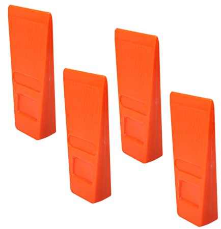 CIMAXIC 4pcs Plastic Felling Wedge for Tree Cutting 14cm Logging Supply Sturdy Woodcutting Chock Portable Lumbering Tool