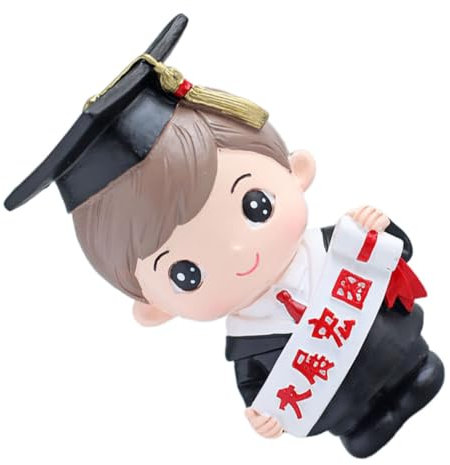 HEMOTON Doktor Figur Cake Topper Für Graduationstorte Realistisch Und Langlebig Für Abschlussfeiern Charmante Dekoration Für Kuchen Und Feiern Hochwertige Harzverarbeitung
