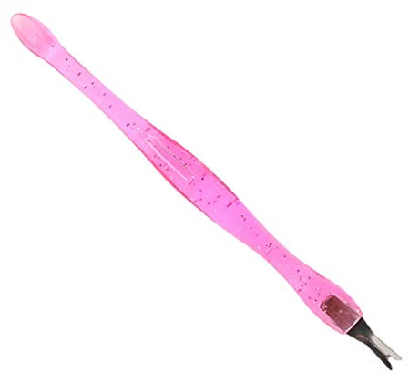MUSISALY Strumento Per La Rimozione Cuticole Inossidabile Antiscivolo Per Manicure e Pedicure Casa o Salone Colore Rosa Doppia Estremità Per Spingere e La Morta