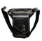 YZDKR 25cm Retro Textur Leder Bein Tasche Leder Tasche Freizeit Schulter Messenger Tasche Leder Herren Motorrad Tasche für Motorradfahren Laufen Gehen Einkaufen(Black)