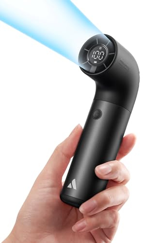 Aecooly Potente Ventilatore Portatile, Mini Ventilatore Turbo a Mano, 19000 RPM Aero Pro, Ricaricabile [Massimo 15 ore], 6 Velocità d'Aria, Tascabile Personale Piccolo Viaggi, Regalo per Donne-Nero