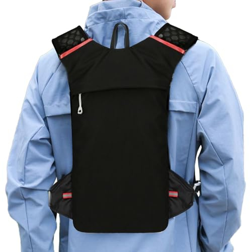 Sportlicher Trinkrucksack | Trinkrucksack zum Laufen mit mehreren Taschen für Männer | Verstellbare Trinkblase Zubehör Outdoor Unisex