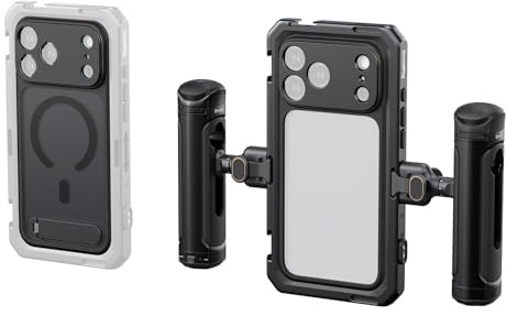 SMALLRIG Phone Video Cage Dual Handheld Kit for iPhone 17 Pro Max, Phone Rig w/Wireless Quick Release Side Handle, 17mm T-Mount Lens Backplate for Video Recording/YouTube/Live Streaming/Vlog - 5541