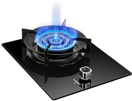 Cocina De Gas, Cocina LPG Sobremesa 5,2 KW, Natural Integrada Un Solo Quemador, For Restaurantes Familiares Y Puestos Comida(NG)