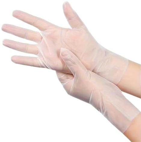 100 pezzi di guanti monouso in TPE senza lattice trasparenti impermeabili fai da te for la tintura dei capelli, strumento for pulizia della cucina domestica(M)