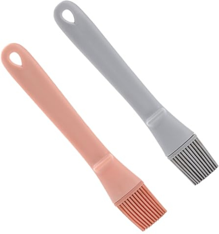EPIGEIST Pennello in Silicone per Barbecue 2 Pezzi Resistente Alte Temperature Pennello da Pasticceria Compatto Foro per Appendere Adatto per Cucina Picnic e Barbecue