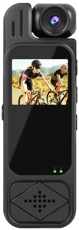 AYJYZHIAG Mini telecamera da corpo Y9 1080P HD Telecamera sportiva Visione notturna a infrarossi Videoregistratore digitale 1,3 pollici Bodycam Piccola videocamera della polizia