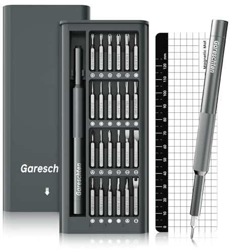 Precision Screwdriver Set, 25-in-1 Magnetic Small Screwdriver Set with Torx/Phillips/Triangle/Hexagonal Bits, Professional Micro Repair Tool Kit for PC, Electronics, Laptop, Glasses, PS5, Xbox