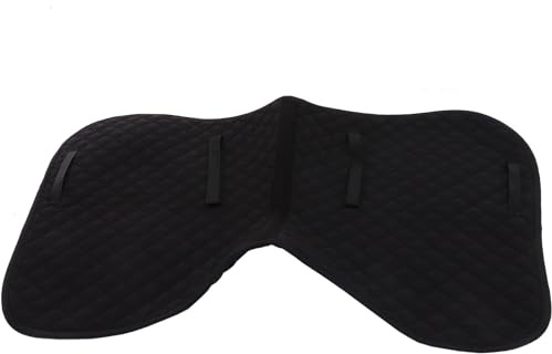 Tapis de Selle Rembourré Coussin Noir pour Cheval Antidérapant | Eva, Coton et Polyester, Pose et Retrait Faciles, Usage Réutilisable, Confort de Monte