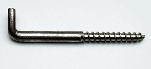 Bayram® 20 Stck Schraubhaken mit Schlitz 40-100 mm verzinkt Winkelhaken Haken Bilderhaken (5,8x100)