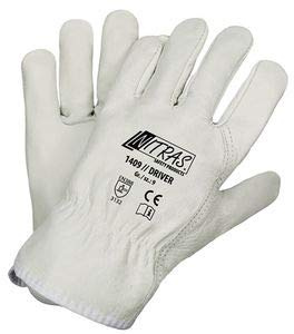 NITRAS Handschuhe Driver Gr.9 grau Rindvollleder EN 388 Kat.II Nitras