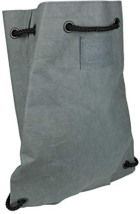 papyrMAXX Backpack BOB - umweltfreundlicher Rucksack Sportbeutel Damen Herren aus waschbarem Papier 0,55 cm stark I Leichter Alltags-Rucksack mit Kordel in Lederoptik 35 x 43 x 12 cm anthrazit