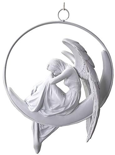 Nemesis Now Serenity Hängedekoration Engel-Dekoration, Polyresin, Weiß, Einheitsgröße