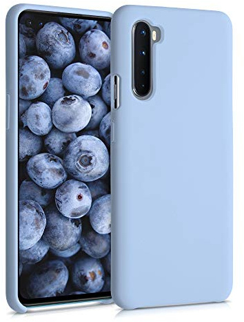 kwmobile Hülle kompatibel mit OnePlus Nord Hülle - Silikon Handy Case - Handyhülle weiche Oberfläche - kabelloses Laden - Hellblau matt