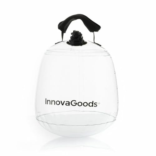 InnovaGoods - Kettlebell ad Acqua Gonfiabile per Fitness, Allenamento Full Body, Regolabile 2-10kg, Include Pompa e Manuale Esercizi, PVC, Trasparente, Taglia Unica
