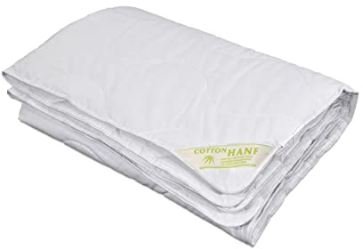 Bach's Betten Welt Hanf Plus Duo Winterdecke Ganzjahresdecke Duo-Steppdecke Hanf Baumwolle 100% Natur (155 x 220 cm)