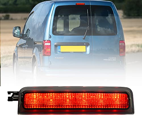NSLUMO dritte LED-Bremsleuchte für V/W Caddy MK3, schwarzes Glas, Caddy MK4 | SA mit Flügeltür, hochgesetzte CHMSL, SMD-LED-Chips, 2K0945087C