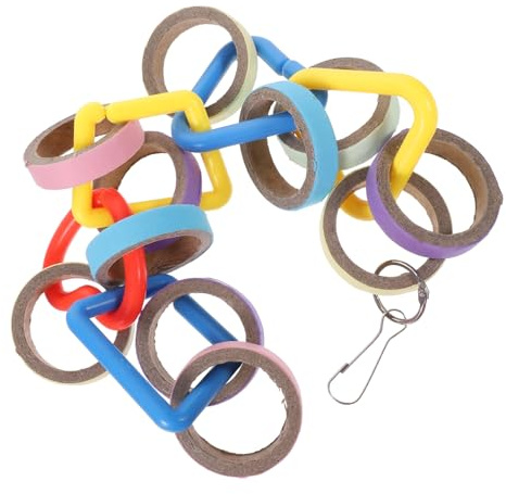 FONDOTIN Papageien Spielzeug Zum Kauen Hängendes Vogelspielzeug für Haustiere Ideal für Papageien und Sittiche Fördert das Kauen und Spielen Buntes Design Langlebig und Unterhaltsam