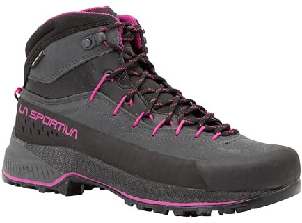 La Sportiva Womens TX4 EVO Mid GTX Approach/Hike Shoes, Carbon/Springtime, 7.5