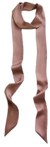 GIMIRO Cintura da donna in raso 5 cm x 195 cm nastro imitato seta lunga sciarpa vestito cintura cappello accessori, Marrone cameo, 5cm*195cm