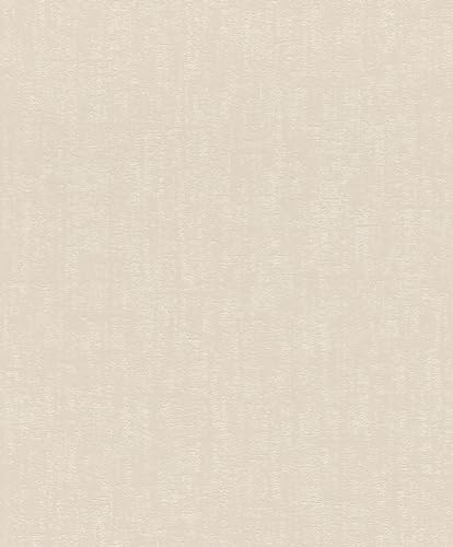 Rasch Tapete 314618 - Helle Vliestapete mit strukturierter Putzoptik in Beige - 10,05m x 0,53m (LxB)