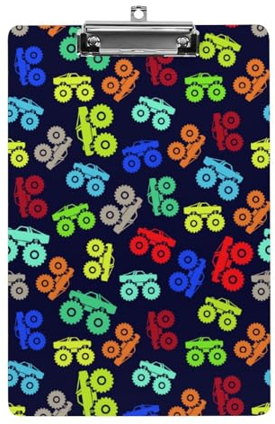 Klemmbretter für Kinder, buntes LKW-Druck, Acryl-Klemmbrett, leichtes Klemmbrett, A4-Größe, hält 21,6 x 32,5 cm, für Lehrer, Studenten, Frauen, Männer, Mädchen, Jungen