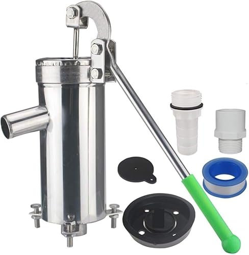 Wasserpumpe Tiefbrunnenpumpe, Druckwasserbrunnen Handpumpe Haushaltswasserpumpe Brunnenpumpe Selbstansaugender Pumpenkopf Edelstahlpumpe