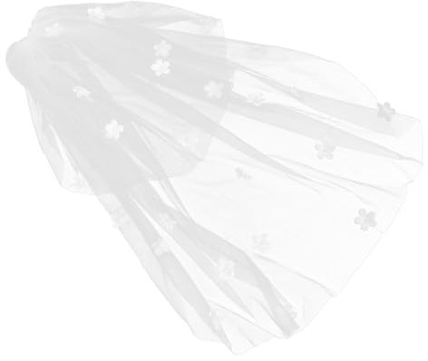 Holibanna Braut Schleier Mit Perlen Und Blumen Eleganter Hochzeits Schleier Doppellagige Französische Braut Kopfbedeckung Romantisches Accessoire Für Großen Tag Für Verschiedene