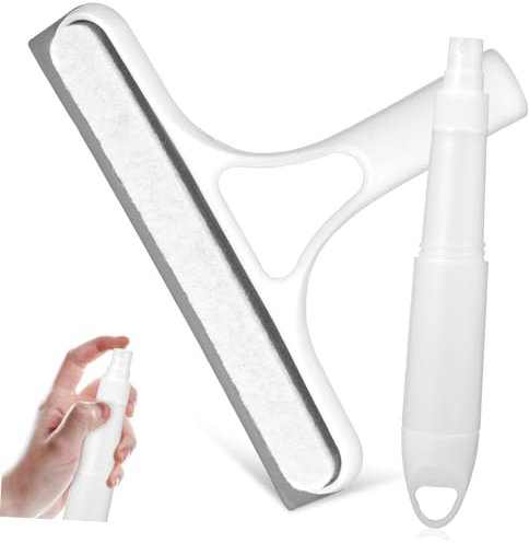 BCOATH 2-in-1 Window Set Squeegee Wiper Sponge Brush Scrubber for Window Glass Cleaning