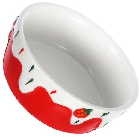 PEPLAYTAL Hamster Food Bowl Ceramic 3.54 Inch Anti-Spill Dish for Small Animals Including Guinea Pigs Rabbits Chinchillas Hedgehogs Pet Feeding Bowl