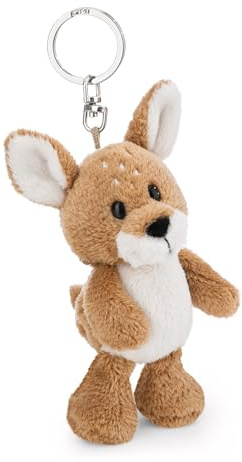 NICI Llavero Corzo René Roebuck de 10 cm, marrón, Fiel compañero de Peluche para Mochila o Bolso, para Todas Las Edades, 62261