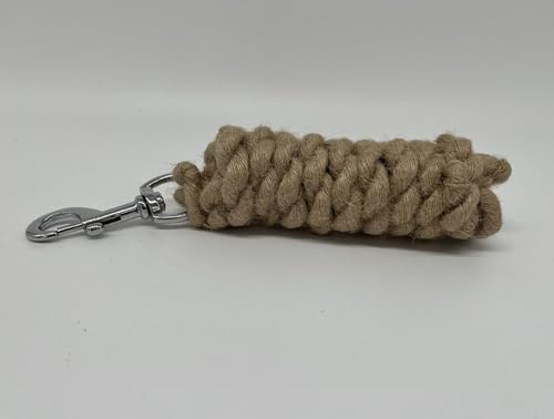 Ruggles Jute-Leine für Pferd, Pony, Esel, Vieh, umweltfreundlich, 2 m lang, robust und langlebig