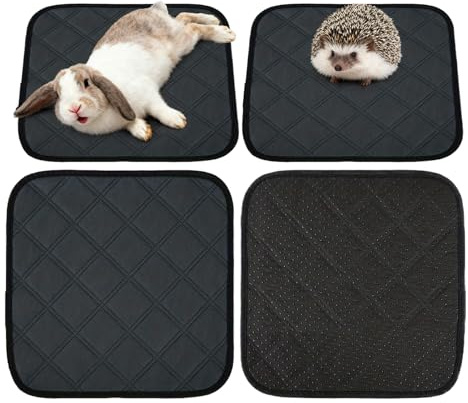 Inserto per gabbia per animali domestici, 4 pezzi, assorbente, lavabile, per l'uso nell'habitat e nell'area degli animali domestici di piccoli animali come criceti, conigli, ricci e cincillà