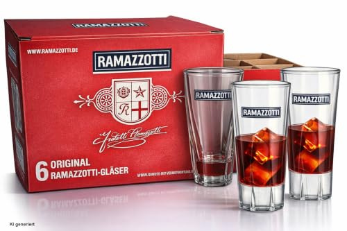 Ramazzotti Rastal Glas Gläserset - 6x Gläser 2/4cl geeicht
