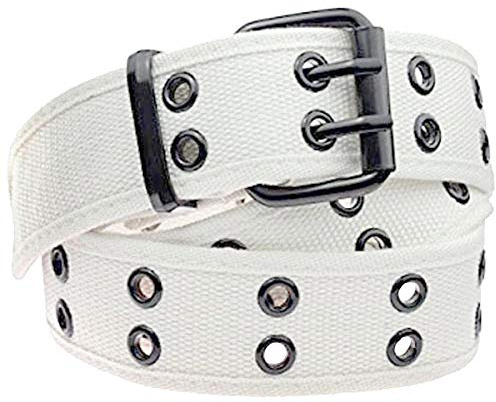 KYEYGWO Canvas Gürtel Doppelter Loch Verstellbare für Herren und Damen | 3.8cm Breite Leichter Einfarbig Leinwand Stoffgürtel für Unisex, Outdoor Lochkoppel für Jeden Anlass Geschenke