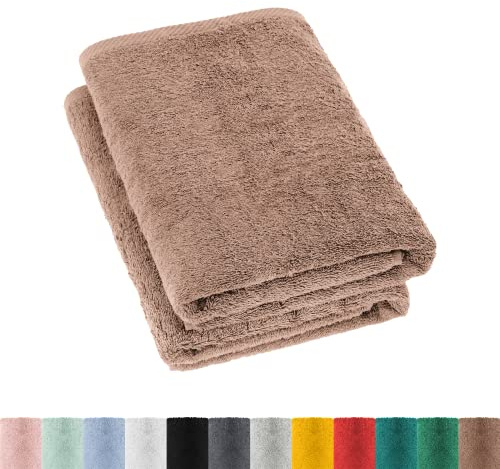 2-pack frotté duschhandduk set 70 x 140 cm 100 % bomull, 2 x duschhandduk sandsten