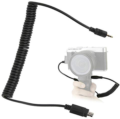 Línea de Obturador de cámara, Disparador de Control Remoto antivibración de 1,5 m Cable de Resorte de línea de conexión, para D5200 D5100 D5300 D5000 D90 para Obturador Remoto