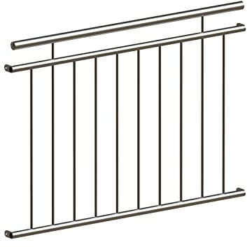 Französischer Balkon Modell Lyon Edelstahl - in der Laibung (bis 2500 mm)