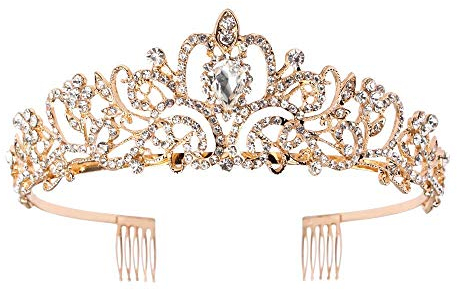 Tiara Kristallkrone für Bridal, Prinzessin Diadem Hochzeit Tiara Crown für Hochzeit Abschlussbälle Proms Festzüge Parties Geburtstag