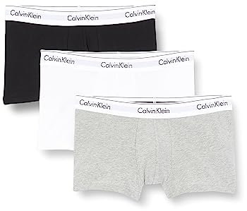 Calvin Klein Trunk 3pk 000nb2380a, Bóxer Hombre, Multicolor (Black/ White/ Grey Heather), L