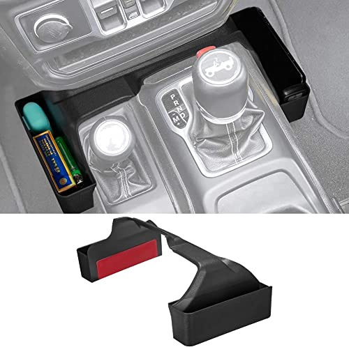 TDHLW Vassoio del Cambio Scatola portaoggetti del Cambio per Il 2018-2022 Jeep Wrangler JL JLU & Gladiator JT, Accessori Interni, Nero Opaco