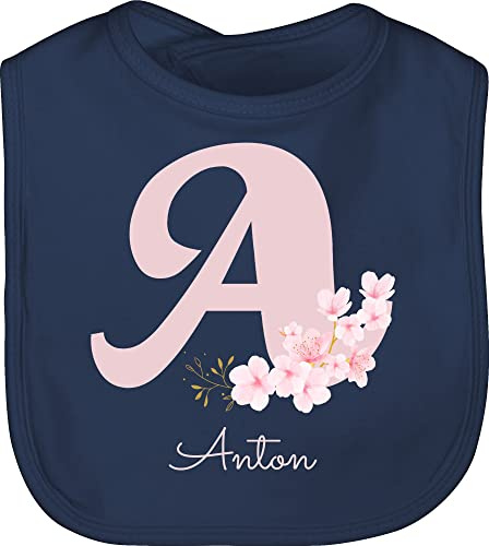 Geschenk mit Namen personalisiert by Shirtracer - Baby Lätzchen - Junge Name Initialen Anfangsbuchstabe - Personalisierte Geschenke mit Anfangsbuchstaben I Geschenkideen mit Namen