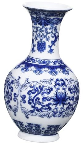 Veemoon Keramik Blumenvase Antik Stil Für Zuhause Dekoration Flachboden Vase Zum Einpflanzen Von Frischen Blumen Behälter Für Trockenblumenarrangements