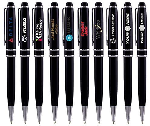 ANCOLOFIS Personalisiertes Bürogeschenk – Kugelschreiber klassische Stifte feine Spitze glattes Schreibset mit Ihrem Logo/Text/Telefonnummer – perfekt für Mitarbeiter, Firmengeschenk, 20 Stück/Packung