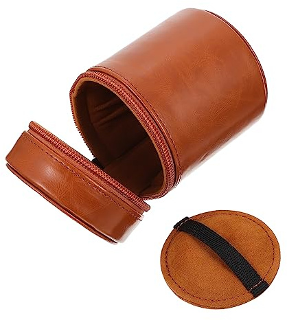 Warmhm Aufbewahrungstasche Kameratasche Mini-Münztasche Digitalkamera-Aufbewahrungstasche Mini-Wechseltasche Leder-Objektivtasche Leder-Kameraobjektivtasche Antikollisions-Objektivtasche