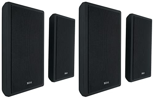 Rockville RockSlim Pair Black 5.25 240W Home Theater Speakers, 8 Ohm, Slim Wall-Mount Design, Clear Audio, Durable Build, for Home Theater Enthusiasts, 4-Piece