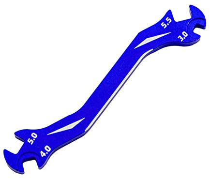 HUIOP Remote Control Car Model Tool Nut Spanner Multi Turnbuckle Wrench 3mm 4mm 5mm 5.5mm Remote Control Replacement Parts Wrench Spanner(Blue),Remote Control Replacement Parts