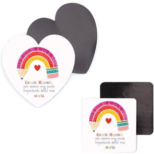 10 magneti personalizzabili con nome idea regalo per maestre grafica a e froma a scelta 6 cm circa segnaposto calamita gadget fine festa
