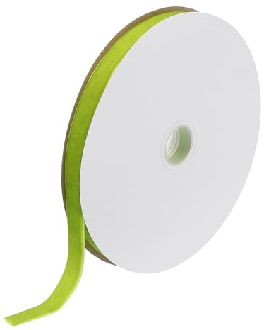 QUARKZMAN 22 Meter Samtband, 1.5cm Weihnachten Velvet Ribbon für Sträuße, DIY Basteln, Geschenkverpackung, Hochzeit Party (Apfelgrün)