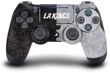 Head Case Designs Offizielle NHL Halb beunruhigt Los Angeles Kings Vinyl Haut Gaming Aufkleber Abziehbild Abdeckung kompatibel mit Sony PlayStation 4 PS4 DualShock 4 Controller